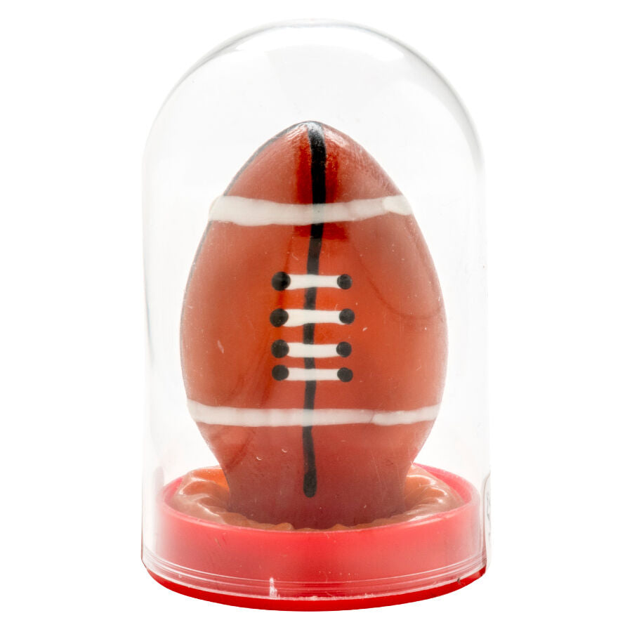 Preservativos Decorativos Pintados a Mano - Balón de Rugby