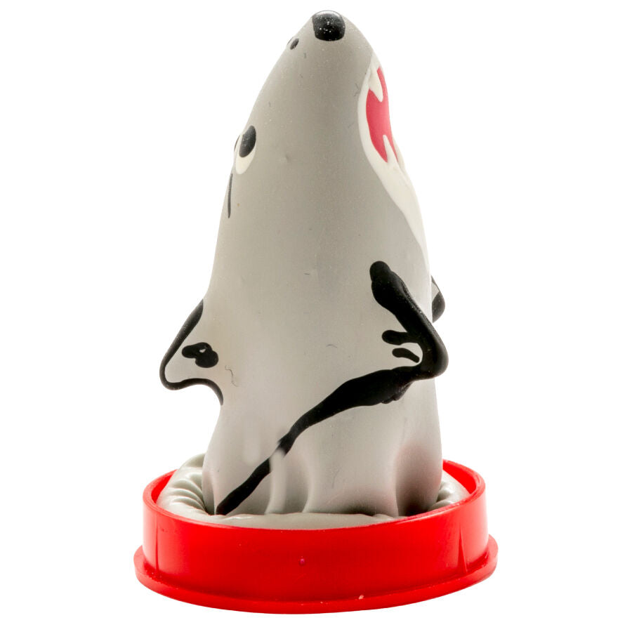Preservativo de Novedad Pintado a Mano - Modelo Tiburón