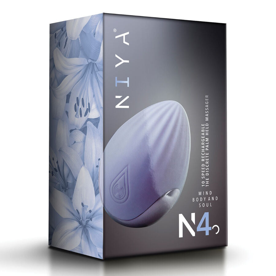 Rocks-Off Niya N4 Massageador Íntimo de Estimulação Externa em silicone, formato ergonômico, vista detalhada.