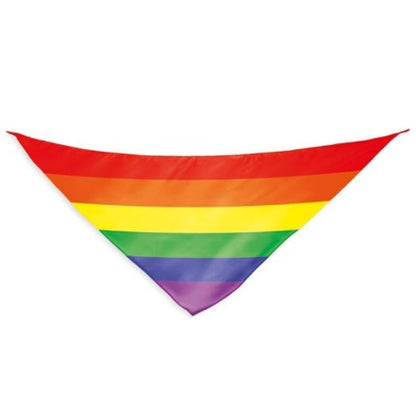 ORGULLO - BUFANDA TRIANGULAR DE ALGODÓN CON BANDERA ARCOÍRIS