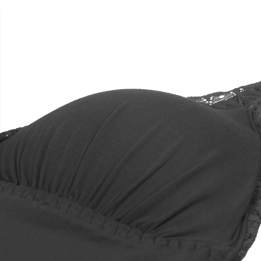 Teddy Lingerie SUBBLIME Preto Floral com Renda S/M, exibindo detalhes da renda e tecido.