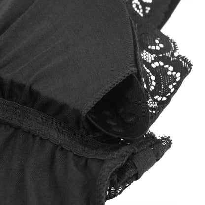 Teddy Lingerie SUBBLIME Preto Floral com Renda S/M, exibindo detalhes da renda e tecido.
