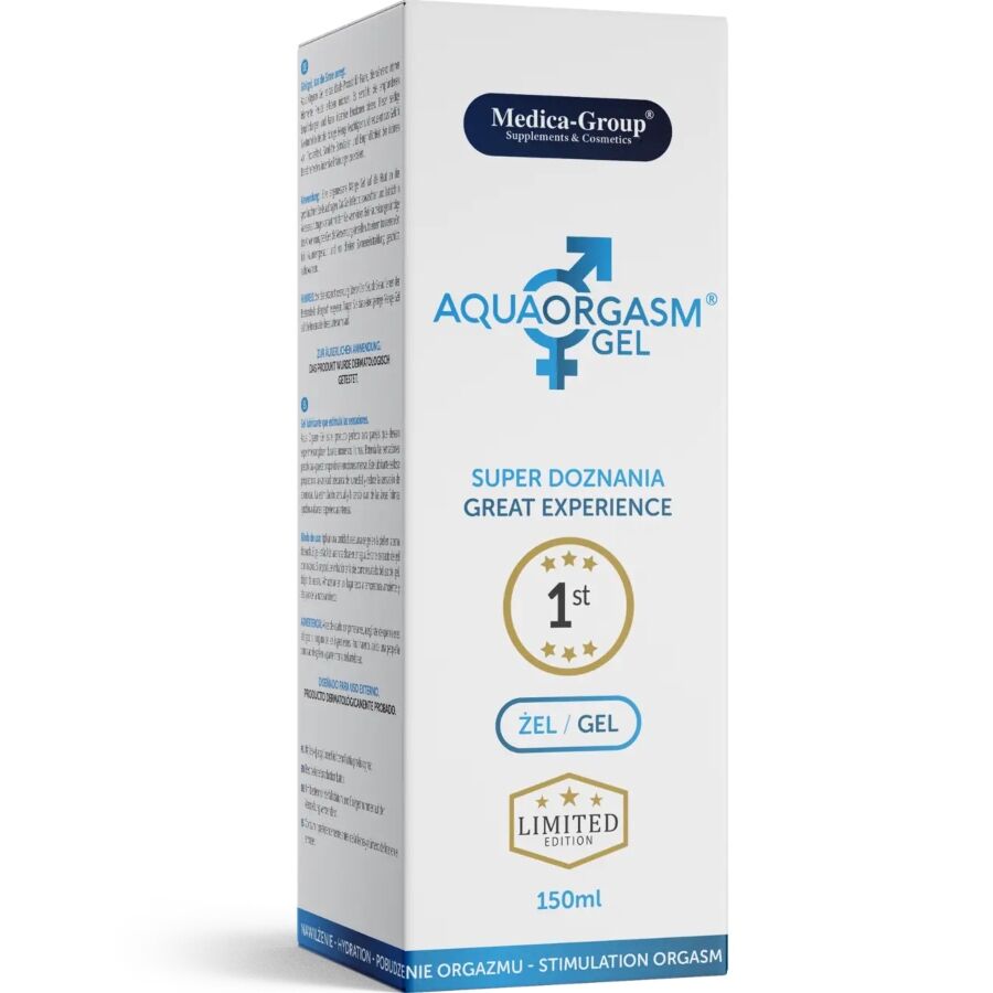 MEDICA GROUP Aqua Orgasm Gel Íntimo Intensificador 150 ML para sensações aprimoradas e hidratação.