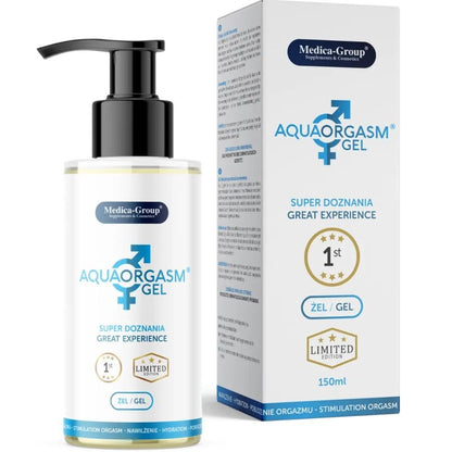 MEDICA GROUP Aqua Orgasm Gel Íntimo Intensificador 150 ML para sensações aprimoradas e hidratação.