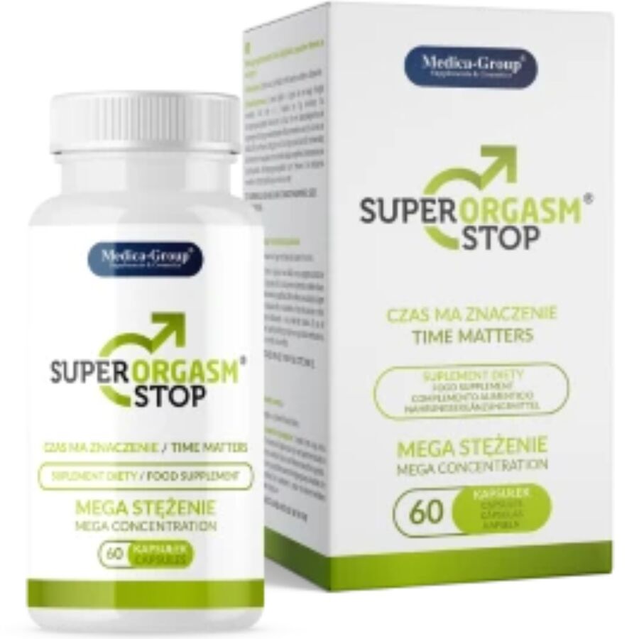 Embalagem de MEDICA GROUP Cápsulas Super Orgasm Stop Retardantes 60 Cápsulas