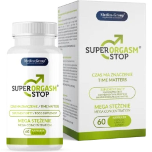 Embalagem de MEDICA GROUP Cápsulas Super Orgasm Stop Retardantes 60 Cápsulas