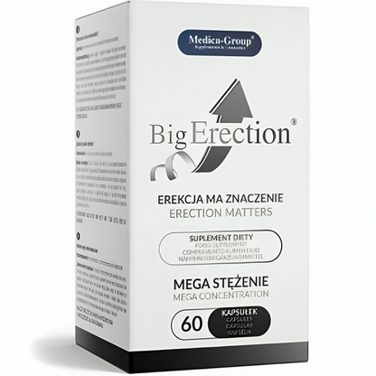 MEDICA GROUP Suplemento para Ereção Masculina 60 Cápsulas, embalagem do produto
