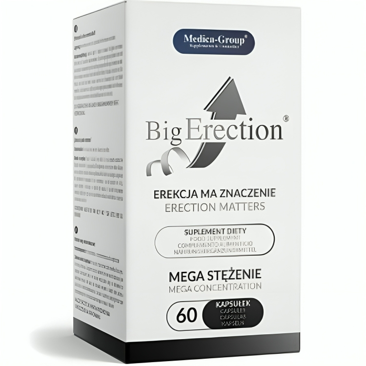 MEDICA GROUP Suplemento para Ereção Masculina 60 Cápsulas, embalagem do produto