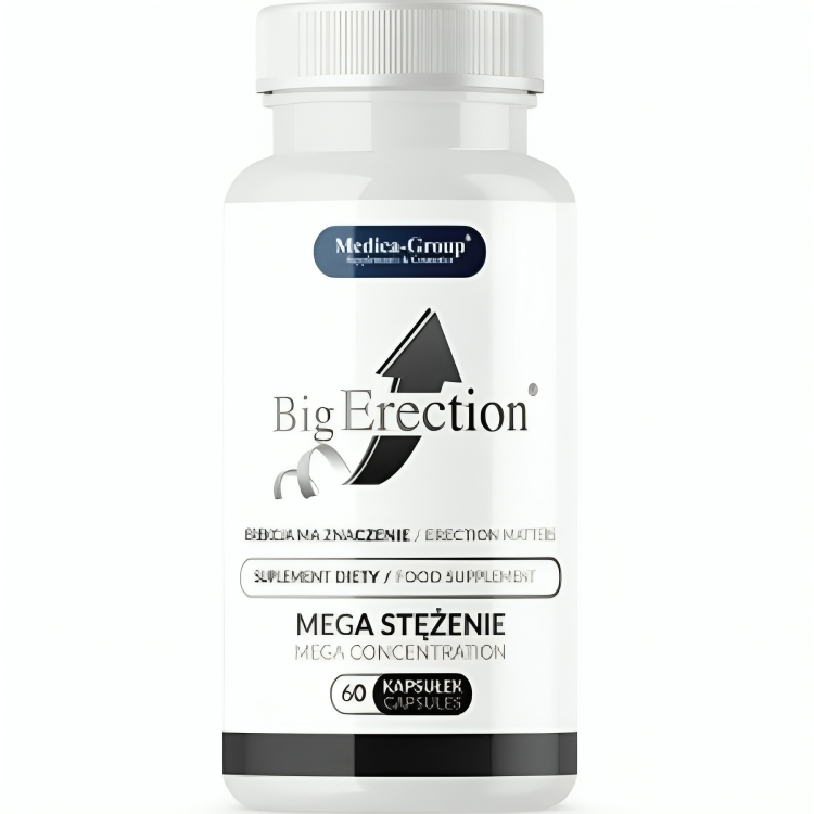 MEDICA GROUP Suplemento para Ereção Masculina 60 Cápsulas, embalagem do produto
