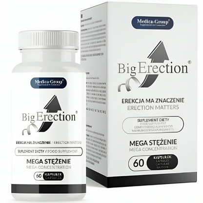 MEDICA GROUP Suplemento para Ereção Masculina 60 Cápsulas, embalagem do produto