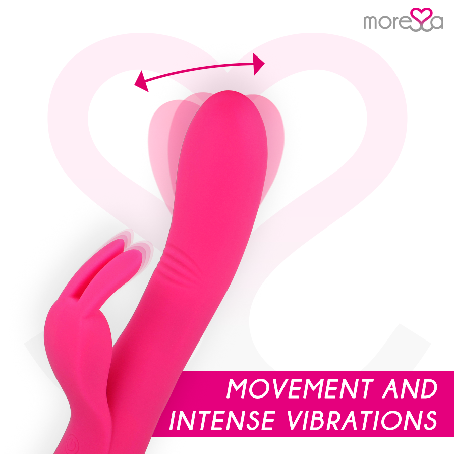 Close-up do Vibrador MORESSA Ethan de Silicone Premium com movimento ondulante.
