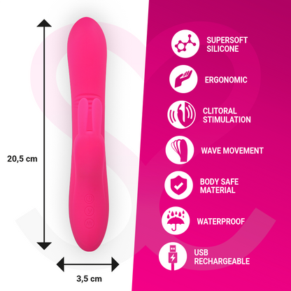Close-up do Vibrador MORESSA Ethan de Silicone Premium com movimento ondulante.
