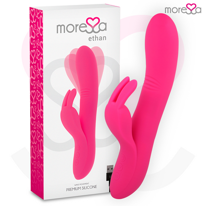 Close-up do Vibrador MORESSA Ethan de Silicone Premium com movimento ondulante.
