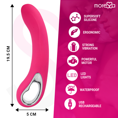 Vibrador Nelson MoreSSA de silicone premium recarregável para estimulação do ponto G.