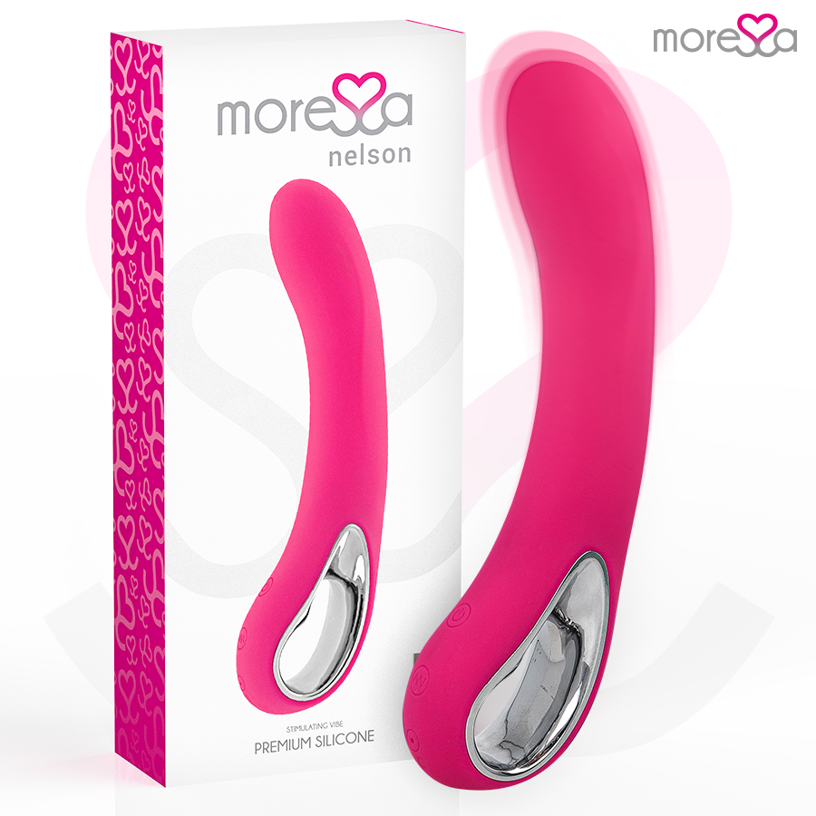 Vibrador Nelson MoreSSA de silicone premium recarregável para estimulação do ponto G.