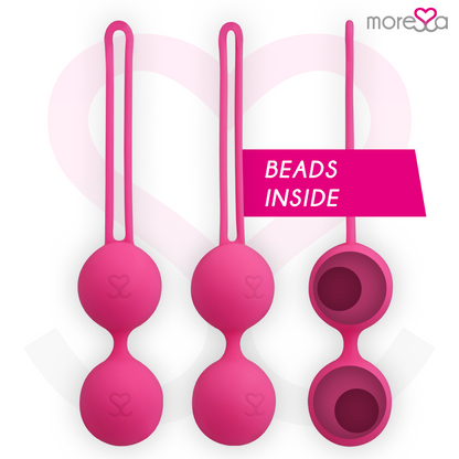 MORESSA Bolas Chinas de Silicone Osian Two Premium Rosa para treino do assoalho pélvico.