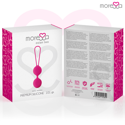 MORESSA Bolas Chinas de Silicone Osian Two Premium Rosa para treino do assoalho pélvico.
