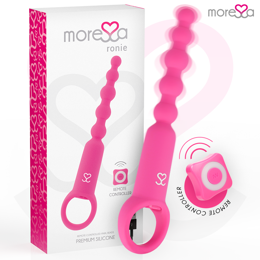 Close-up of the MORESSA Vibrador Anal Ronie com Controle Remoto Rosa showing its elegant design and features.