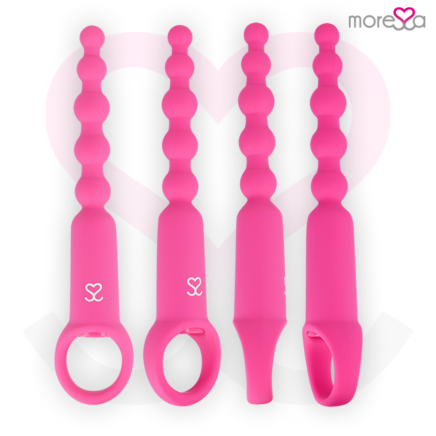 Close-up of the MORESSA Vibrador Anal Ronie com Controle Remoto Rosa showing its elegant design and features.