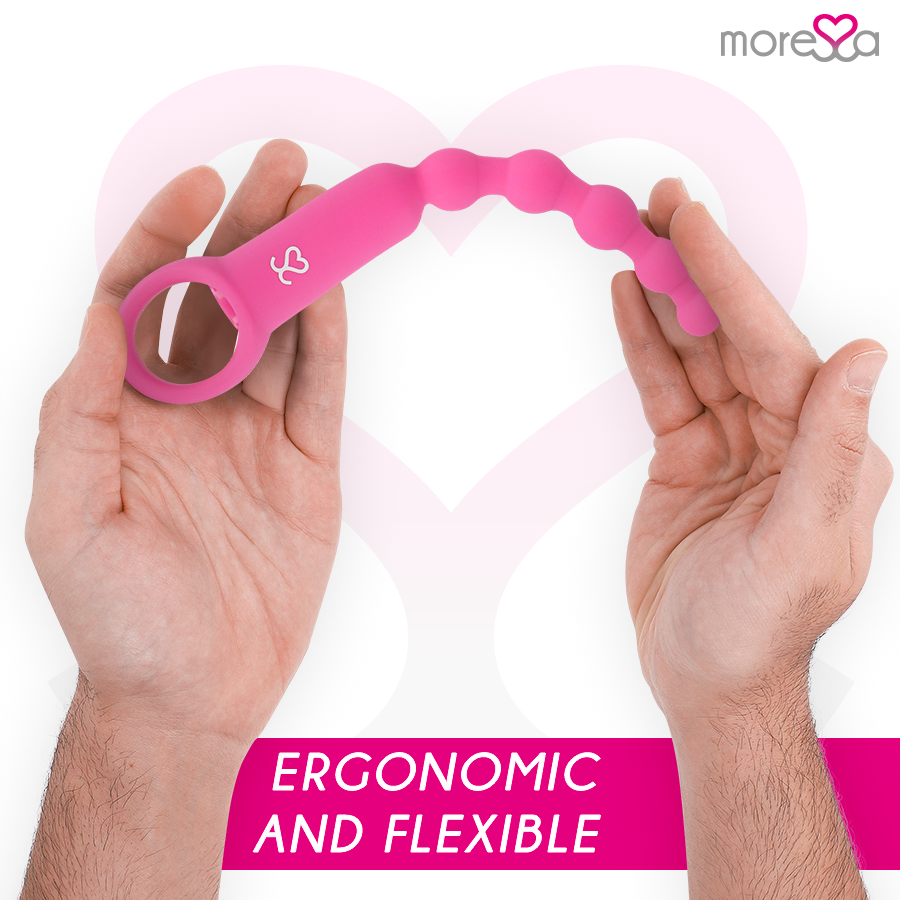 Close-up of the MORESSA Vibrador Anal Ronie com Controle Remoto Rosa showing its elegant design and features.