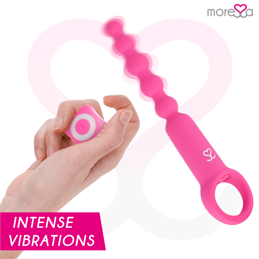 Close-up of the MORESSA Vibrador Anal Ronie com Controle Remoto Rosa showing its elegant design and features.
