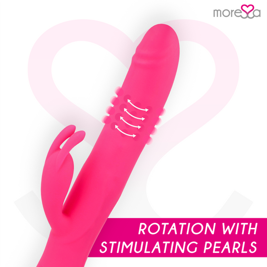 Vibrador MORESSA Somer Premium com rotação múltipla e estimulação G-spot, ideal para prazer intenso.