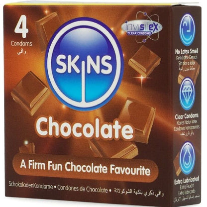 Preservativos Sabor Chocolate Premium - Paquete de 4