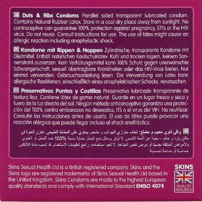 Preservativos Dots & Ribs Premium Paquete 4