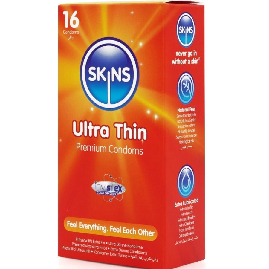 Preservativos Ultra Finos Premium Paquete con 16