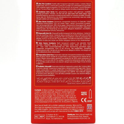 Preservativos Ultra Finos Premium Paquete con 16