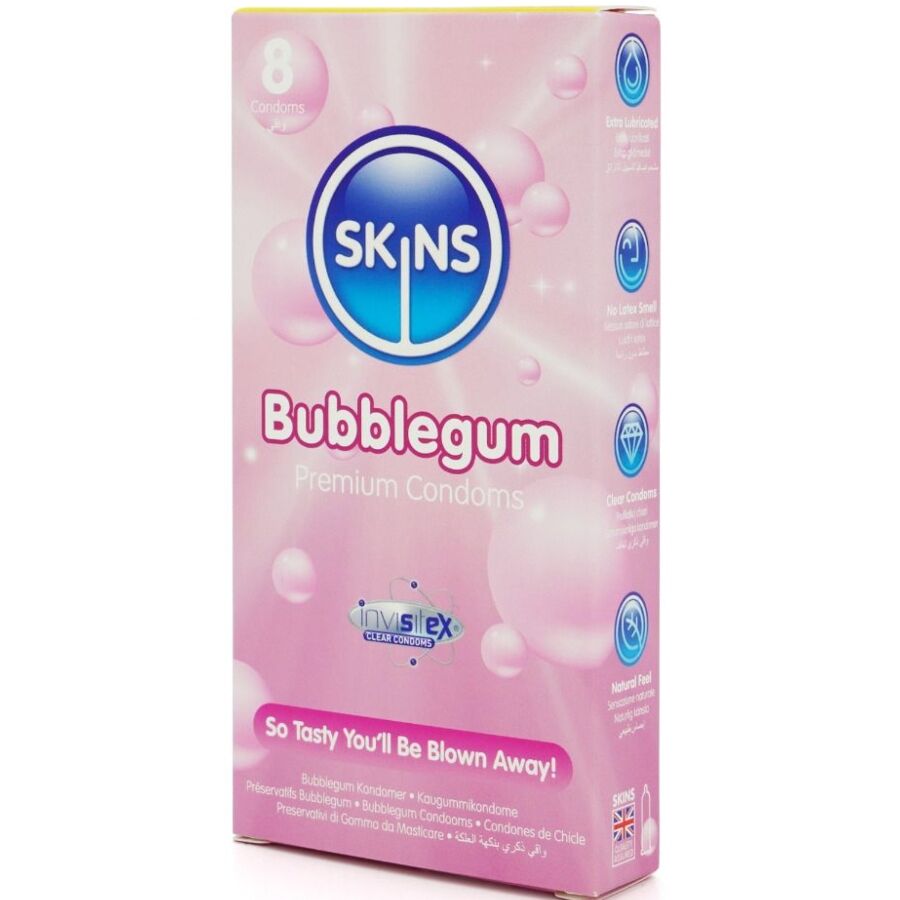 PRESERVATIVOS BUBBLEGUM PREMIUM PAQUETE 8