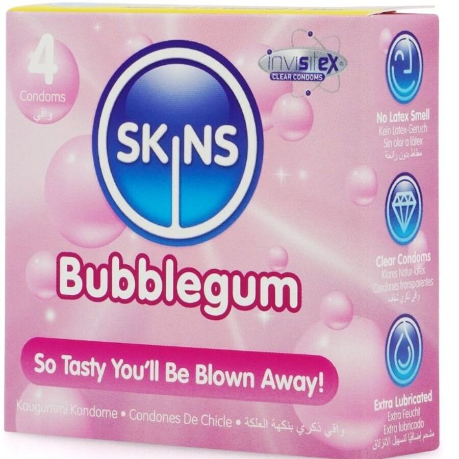 Preservativos Bubblegum Premium Paquete de 4