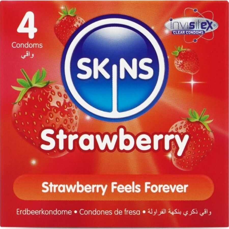 Preservativos Premium de Fresa - Paquete de 4
