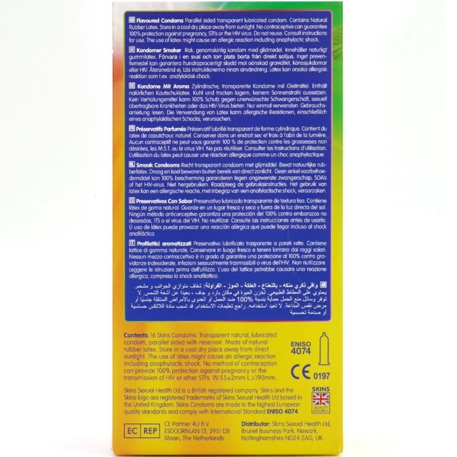 PRESERVATIVOS PREMIUM MULTI SABORES PAQUETE CON 16