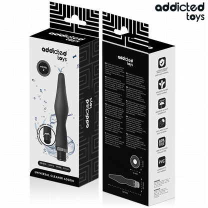 Limpador anal Addicted Toys Modelo 2 com adaptador universal para higiene íntima e conforto
