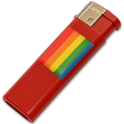 ORGULLO - ENCENDEDOR FUCSIA CON BANDERA LGBT