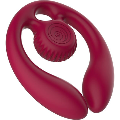 VIBRADOR DE CARACOL - ESTIMULADOR DE PAREJA GIZI DUO CON CONTROL REMOTO BORGOÑA