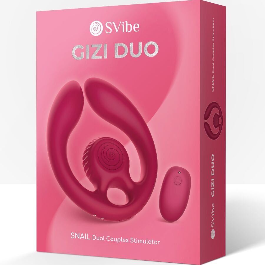 VIBRADOR DE CARACOL - ESTIMULADOR DE PAREJA GIZI DUO CON CONTROL REMOTO BORGOÑA