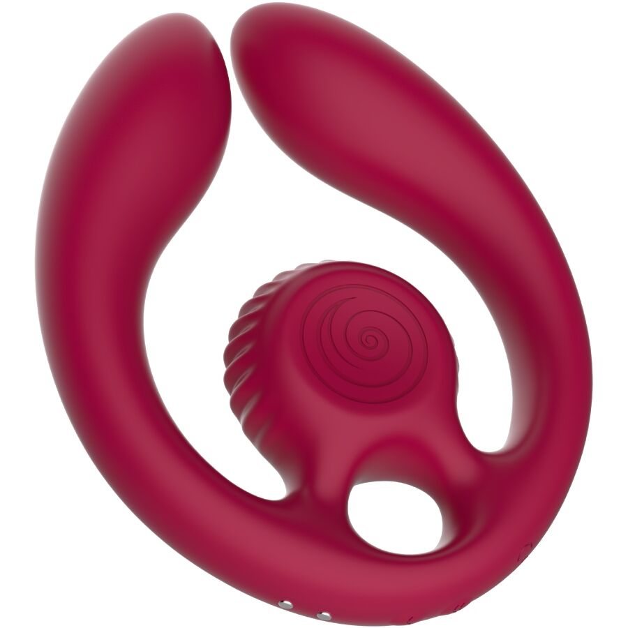 VIBRADOR DE CARACOL - ESTIMULADOR DE PAREJA GIZI DUO CON CONTROL REMOTO BORGOÑA