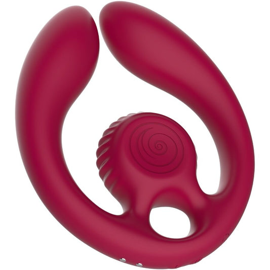 VIBRADOR DE CARACOL - ESTIMULADOR DE PAREJA GIZI DUO CON CONTROL REMOTO BORGOÑA