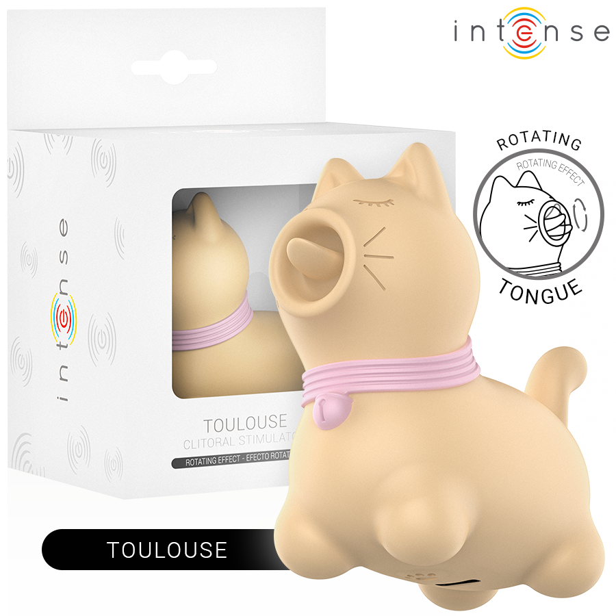 INTENSE Estimulador Clitoriano Toulouse com Língua Rotativa 360º Amarelo.