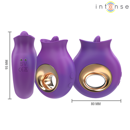 INTENSE Estimulador Clitoriano TULI Roxo com design ergonômico e silicone macio.