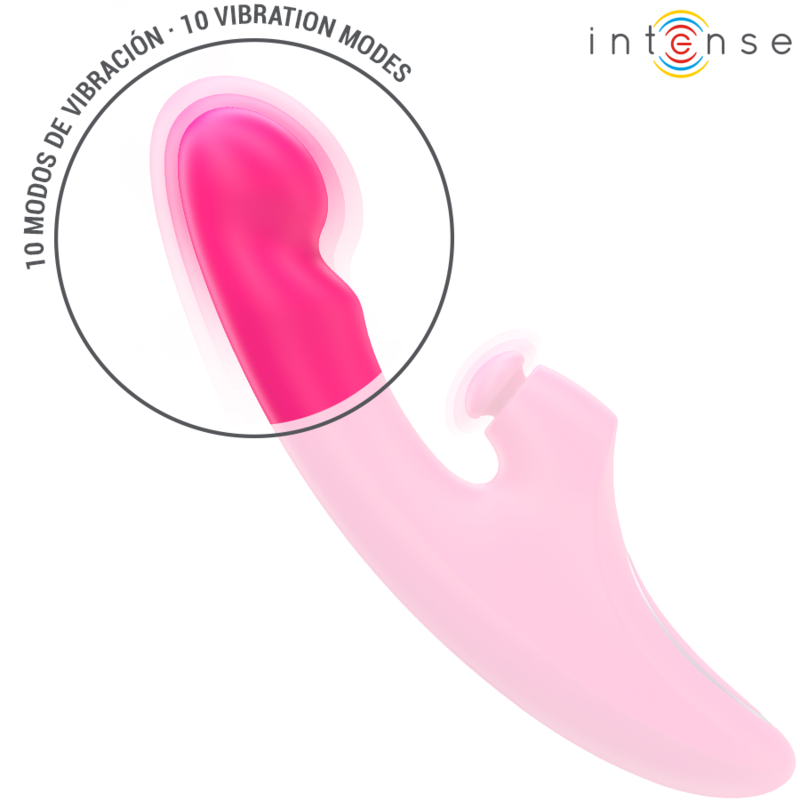 Vibrador INTENSE EMI 3 em 1 multifuncional rosa de 13,5 cm