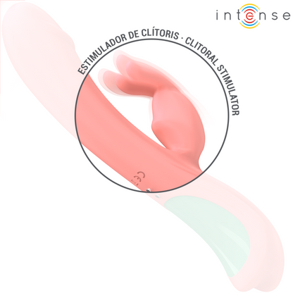 Vibrador Rabbit Rachel Intense rosa com ponta oscilante e 5 vibrações