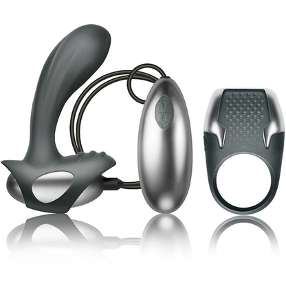Kit Vibratorio Anillo para Pene y Masajeador de Próstata con Cable