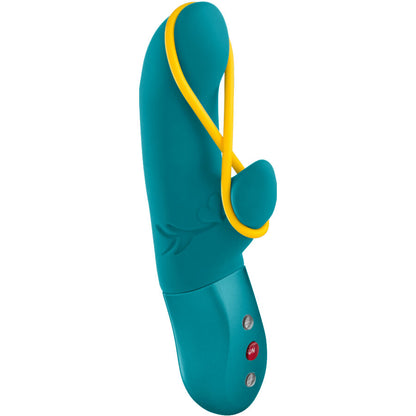 Vibrador Amorino Rabbit Aquamarine da FUN FACTORY com estimulação dupla.