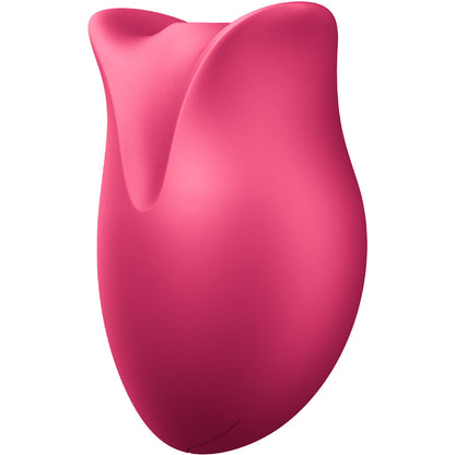 Close-up do Vibrador FUN FACTORY Belle Air Pulse Framboesa, destacando o design em rosa e a textura de silicone.