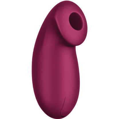 Close-up do Vibrador FUN FACTORY Desire Air Pulse Vermelho Vinho, destacando seu design elegante e bocal de estimulação.