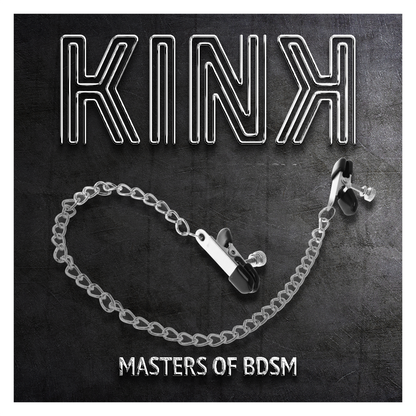 KINK Pinças de Corrente Plana Prata 34 CM para estimulação de mamilos