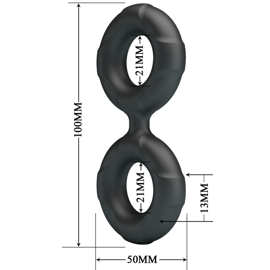 Anillo Peneano Doble de Silicona Radwan para Retrasar la Eyaculación